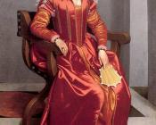 乔瓦尼 巴蒂斯塔 莫罗尼 : Portrait of a Lady (Possibly Countessa Lucia Albani Avogadro)